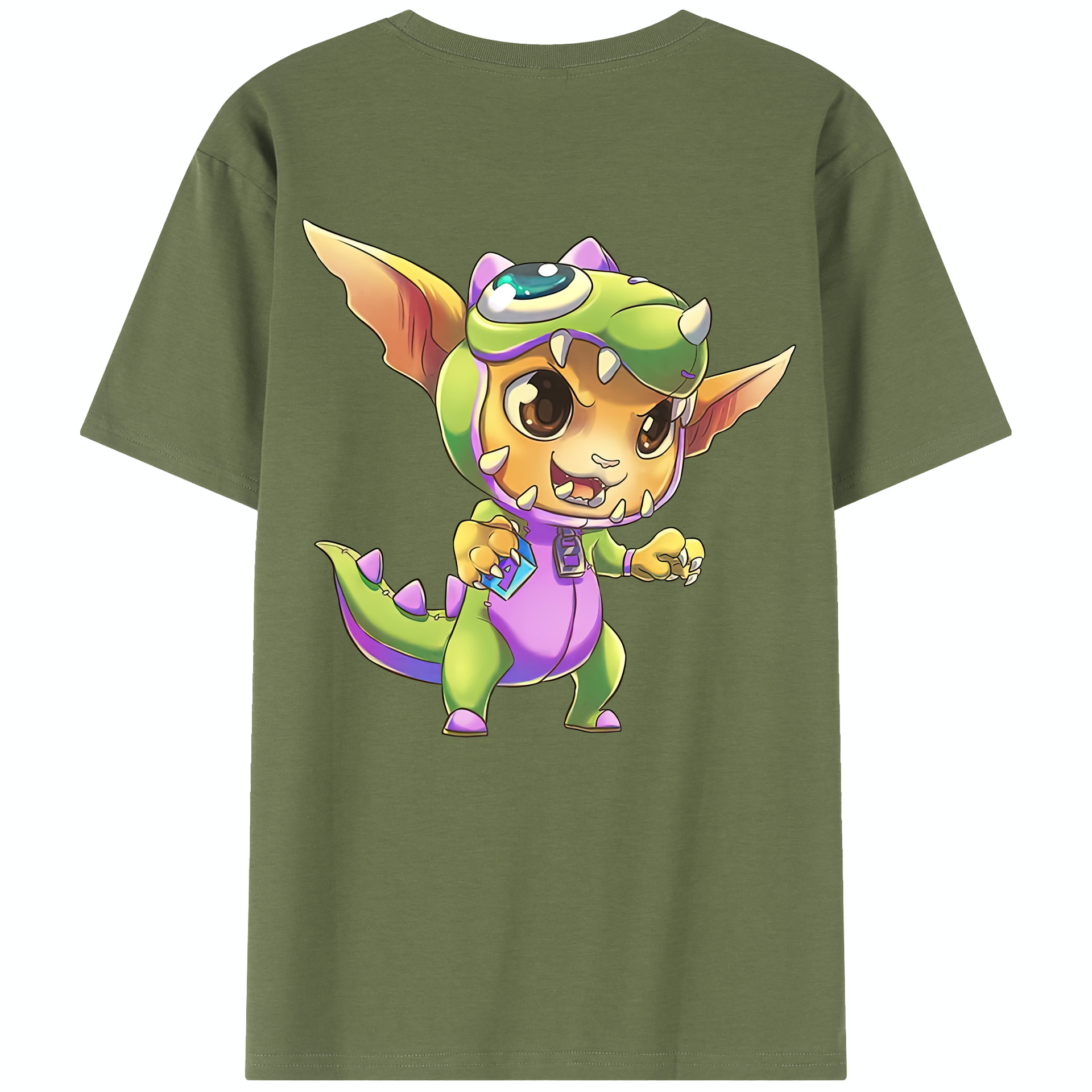 （画像用） リーグ・オブ・レジェンド League of Legends LOL 綿100％半袖Tシャツ（背面プリント）